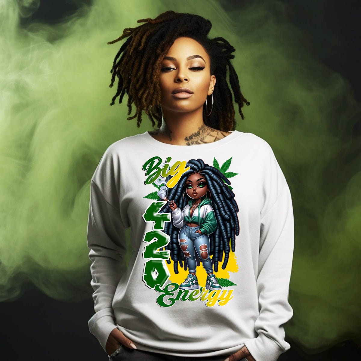 Big 420 Energy Locs DTF Transfer