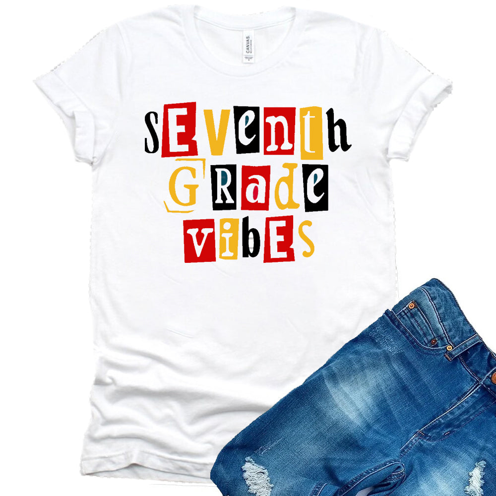 7th Grade Vibes DTF Transfer - color
