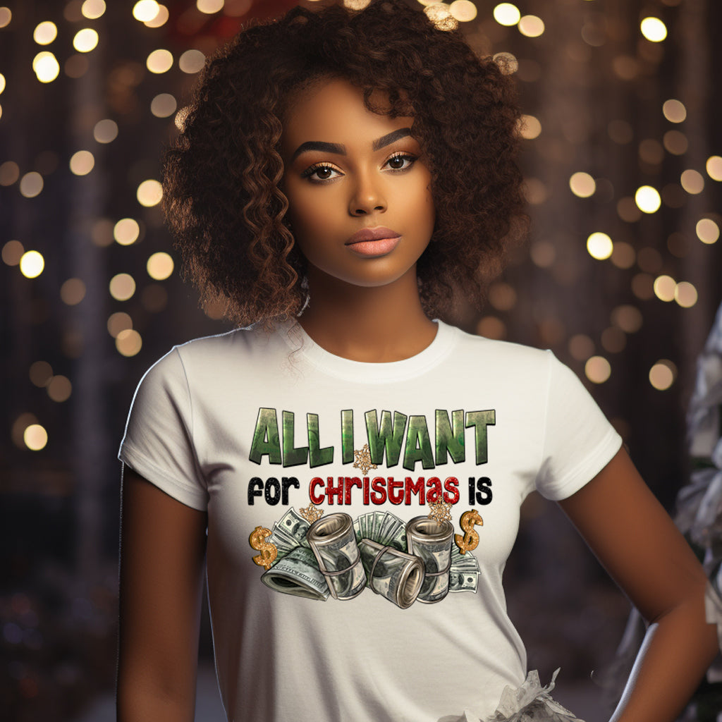 All I Want for Christmas DTF Transfer