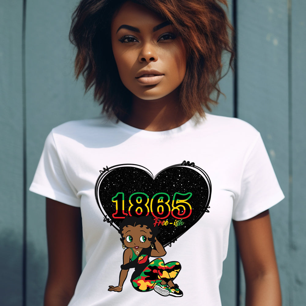 BB Juneteenth 1865 Heart DTF Transfer