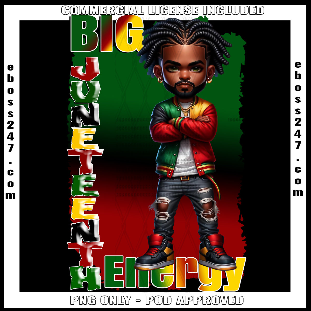 Big Juneteenth Energy Male2 DTF Transfer