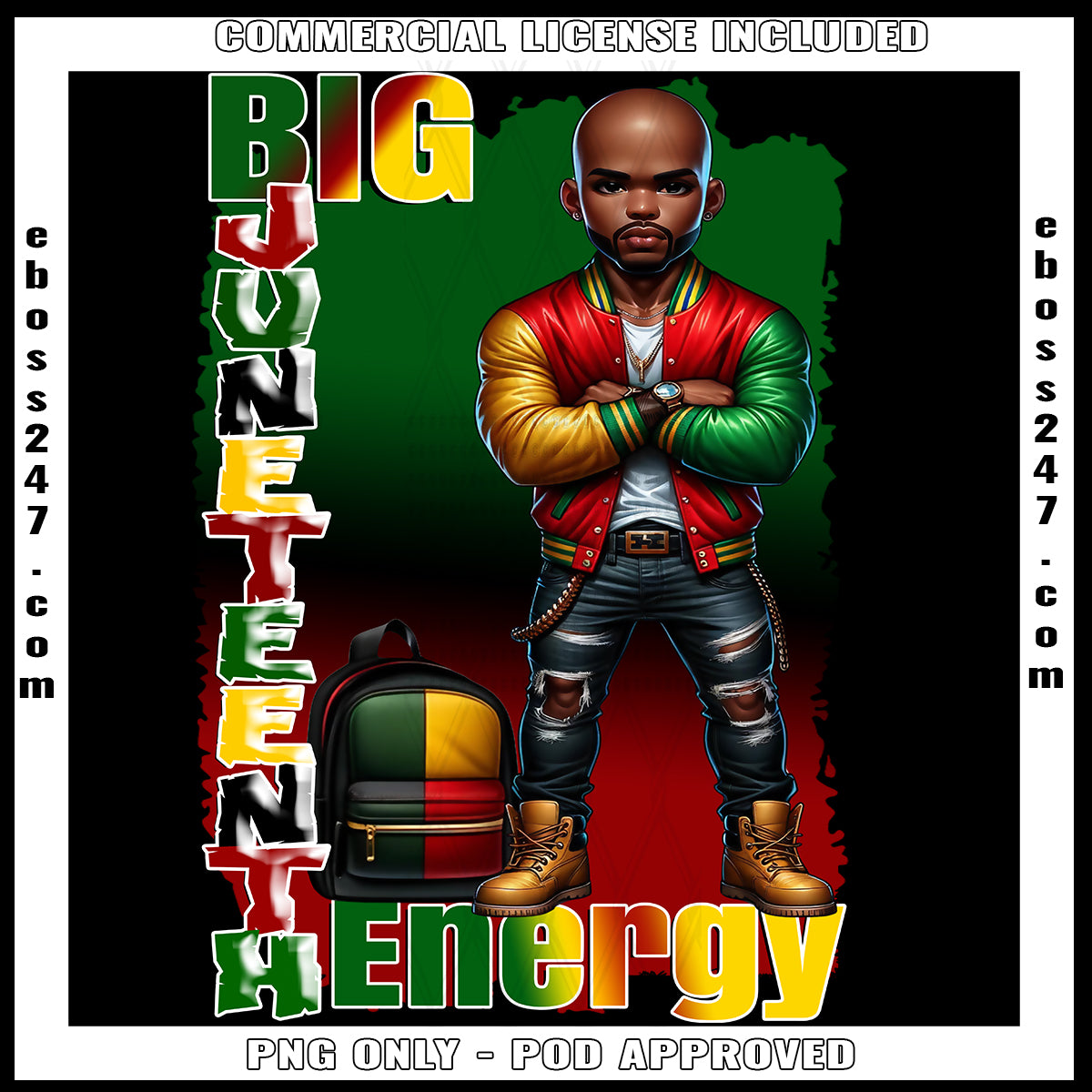 Big Juneteenth Energy Male7 DTF Transfer