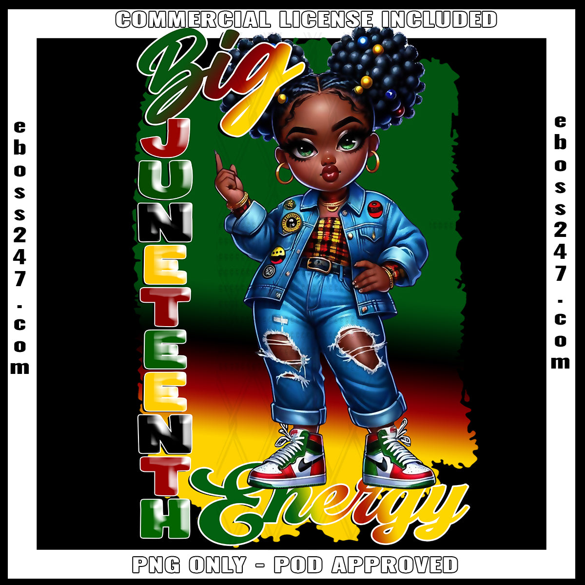 Big Juneteenth Energy Bantu DTF Transfer