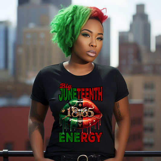 Juneteenth Energy 1865 Lips DTF Transfer