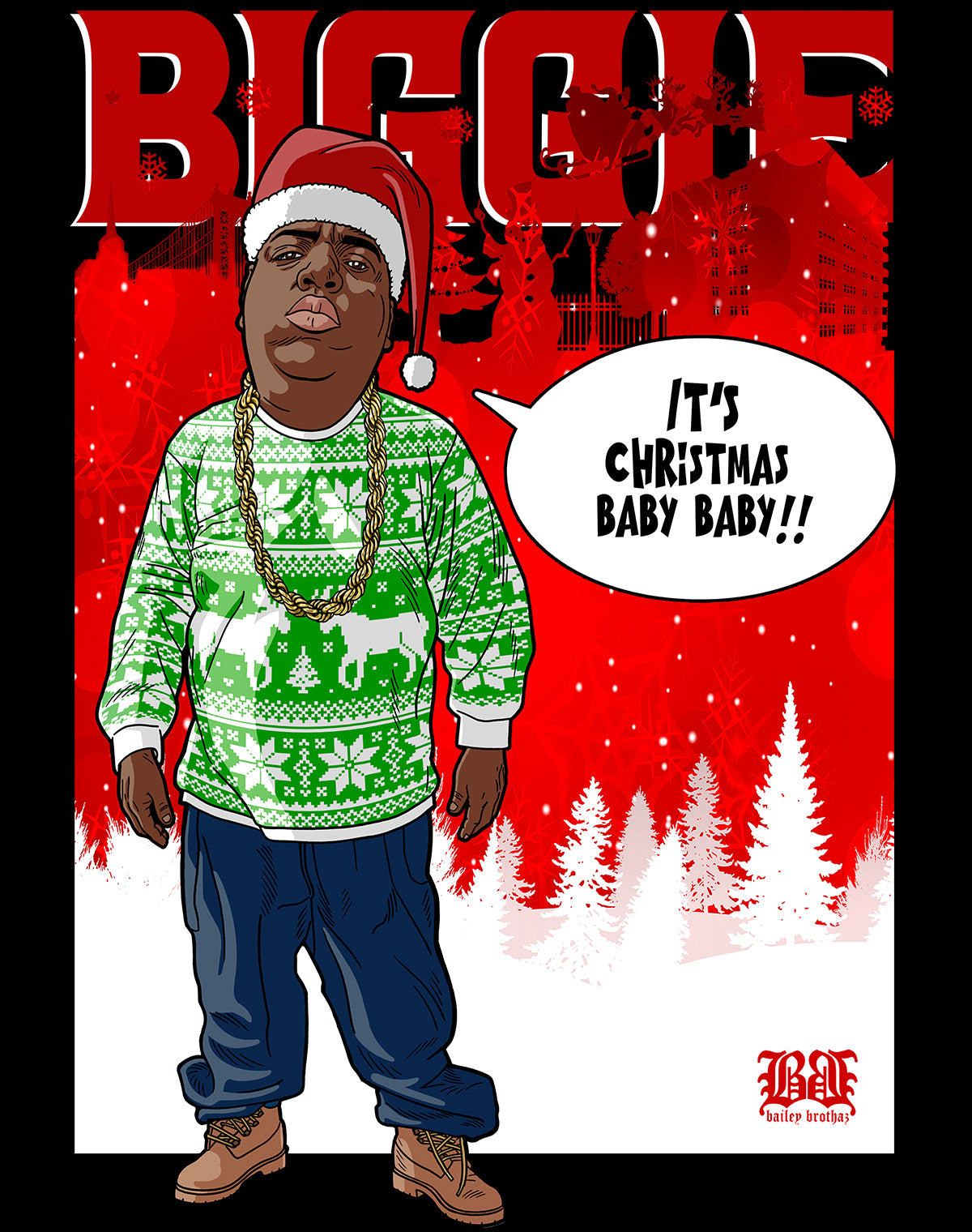 Biggie Xmas DTF dtftransfers247