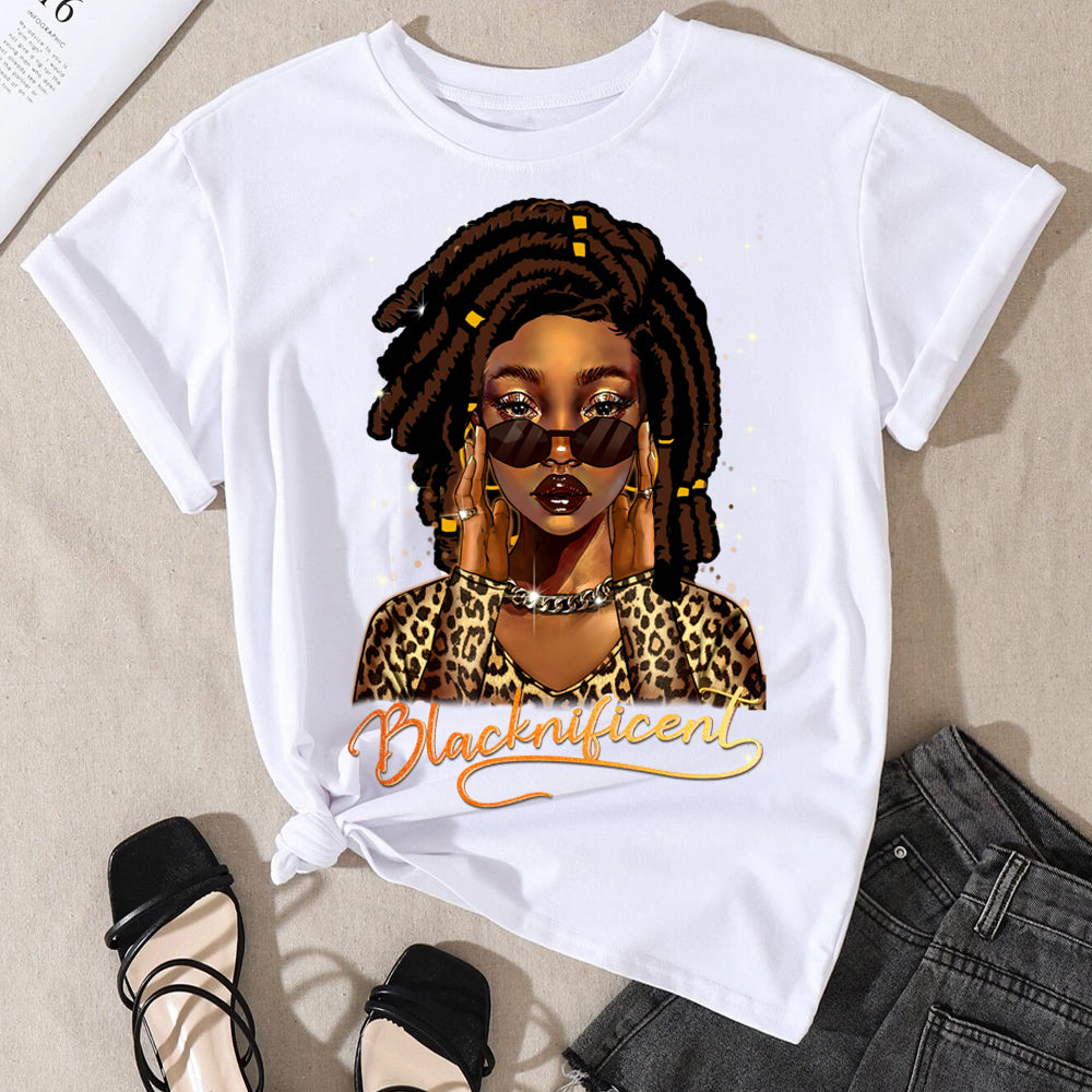 Blacknificent Bantu Locs DTF Transfer & Matching 16 Oz Libbey Jar Wrap