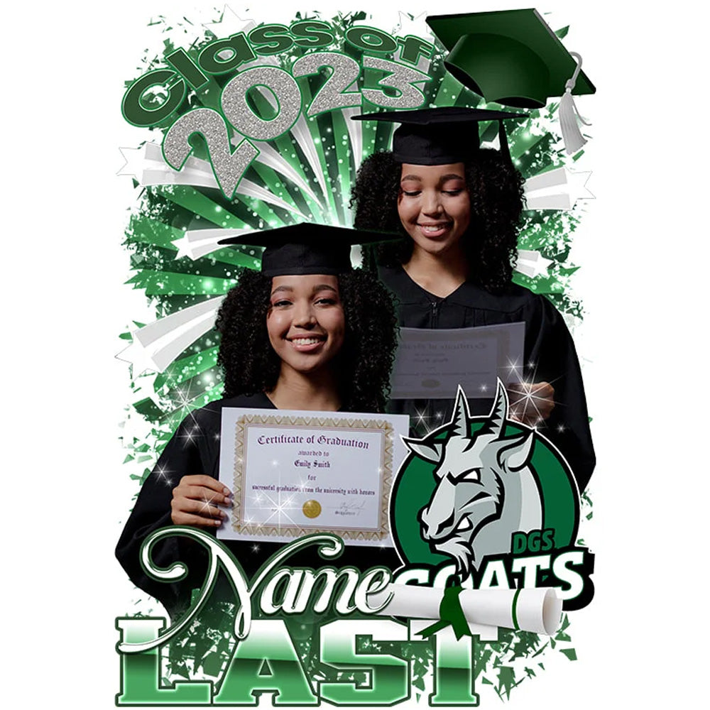Custom Graduation Transfers Template #5