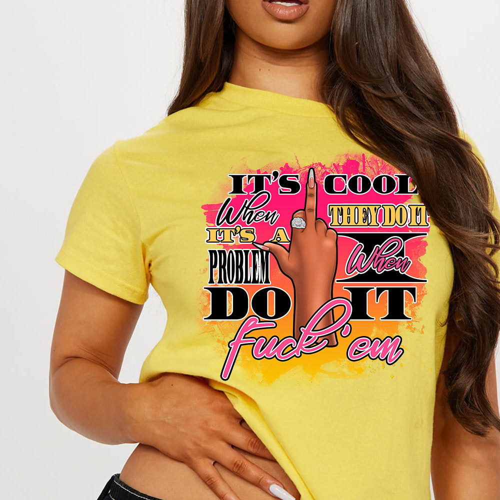 Its Cool Female Ombre Pink DTF Transfer