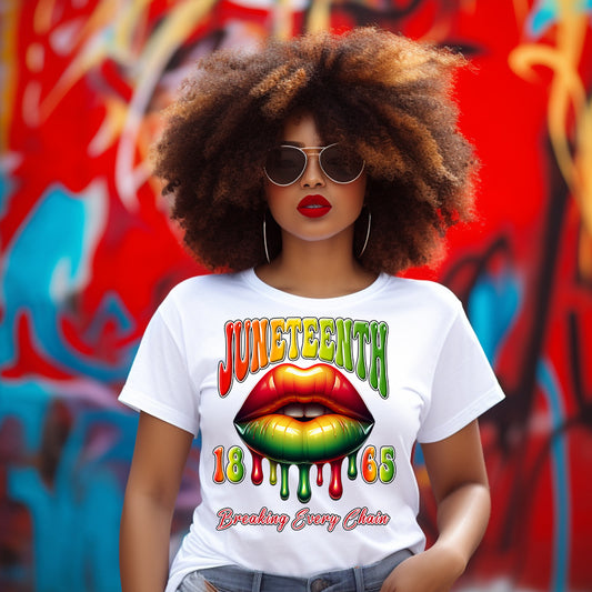 Juneteenth Lips DTF Transfer