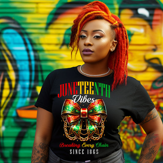 Juneteenth Vibes Bow DTF Transfer