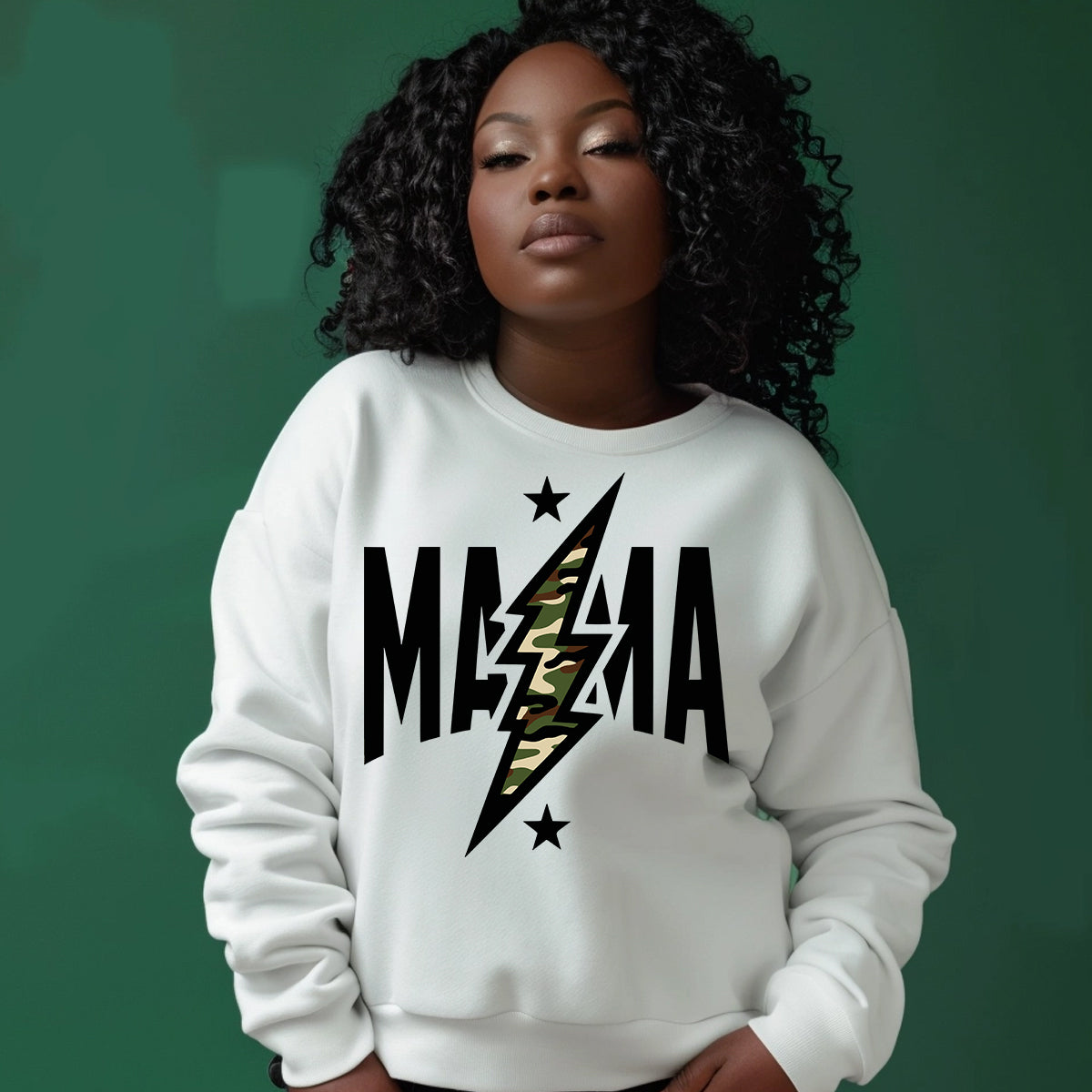 Mama Lightning Bolt Camo DTF Transfer
