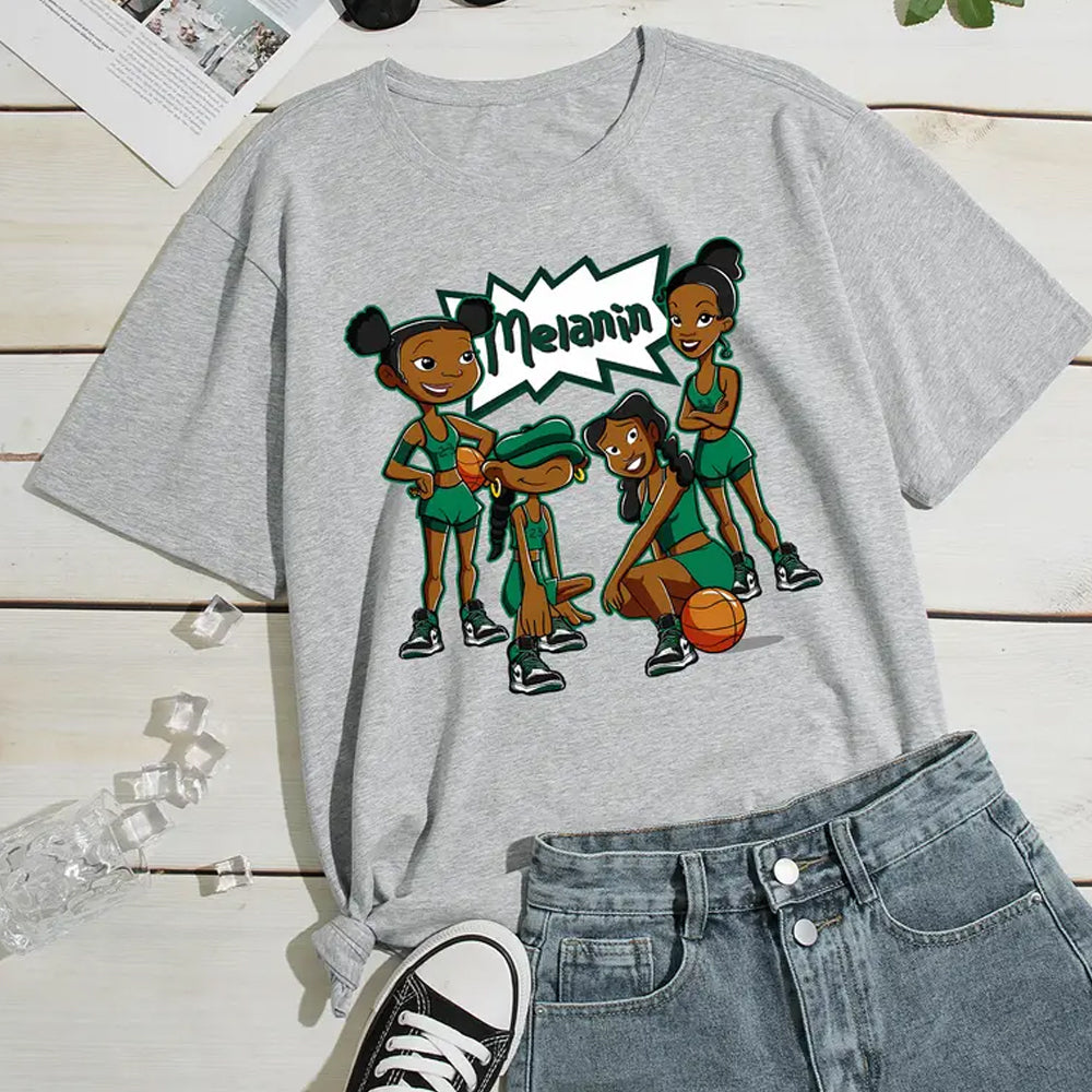 Melanin Girls DTF Transfer - green