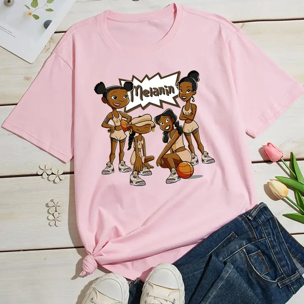 Melanin Girls DTF Transfer - tan