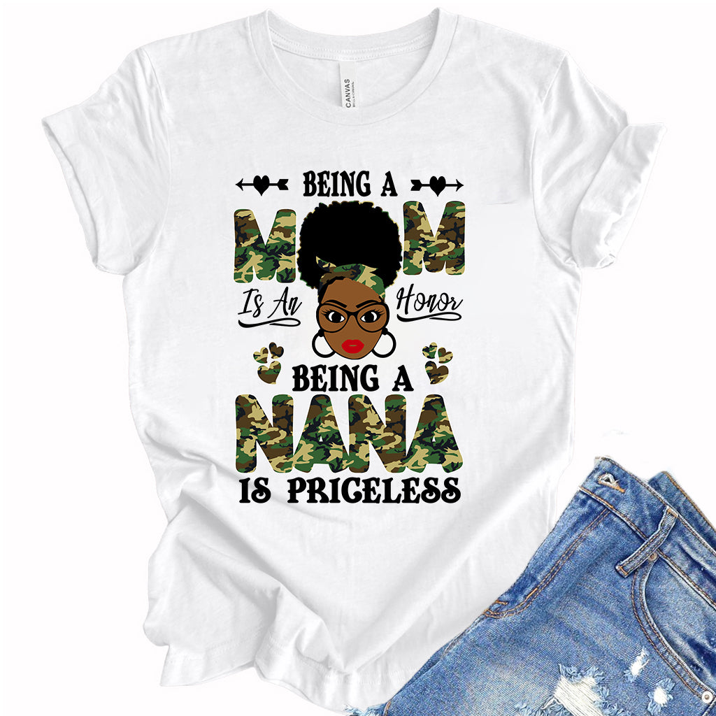 Priceless Mom Nana Army Camo DTF Transfer