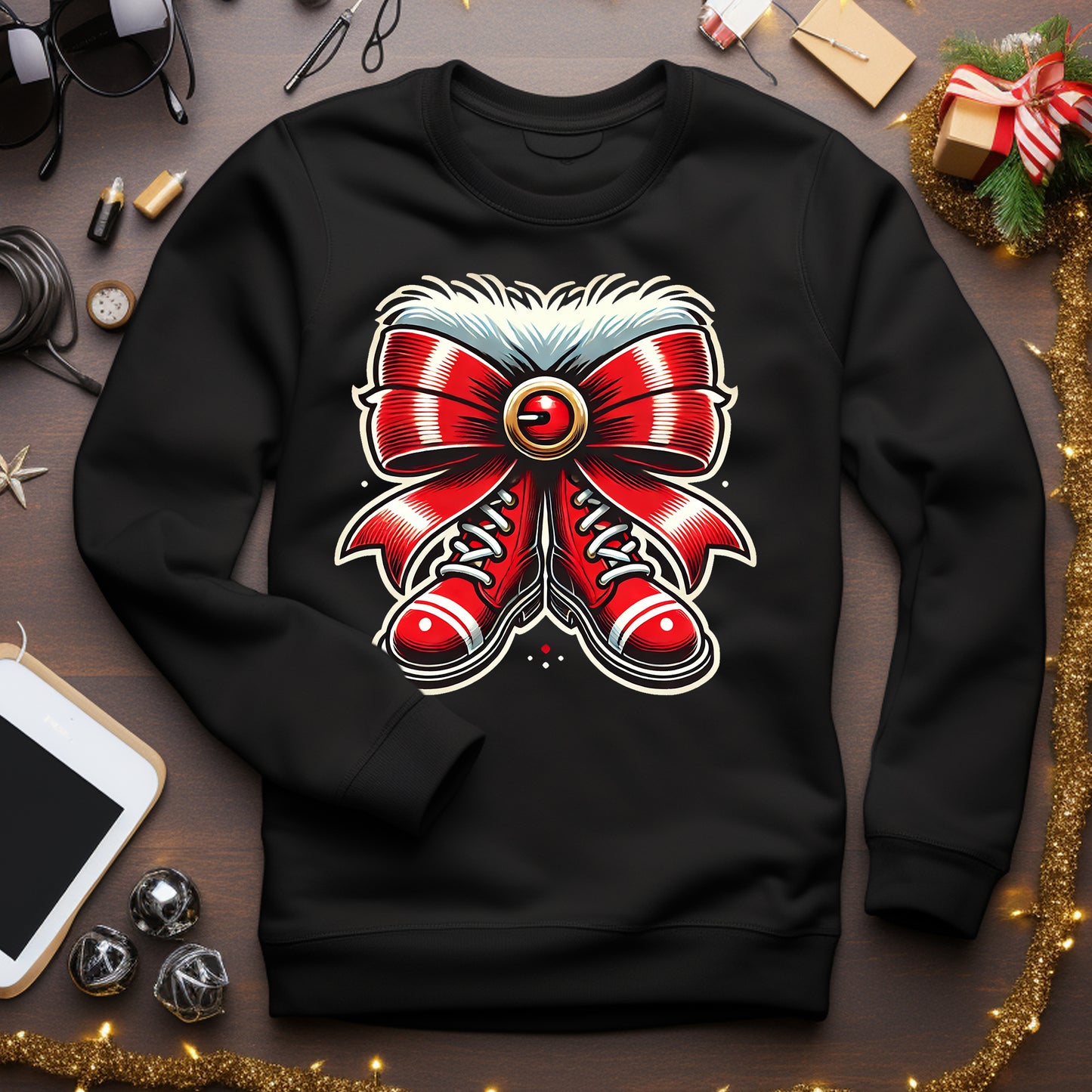 Santa Boots Bow DTF Transfer