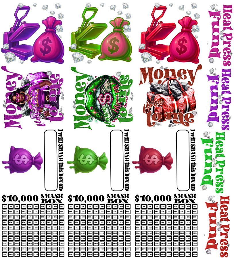 HeatPress Fund Smash Box UV DTF Stickers - 22 x24 Gang Sheet