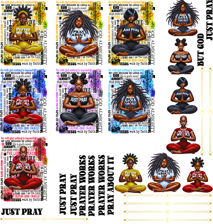 Sale - Prayer Dolls Journal & Mug UV DTF Stickers - 5x7