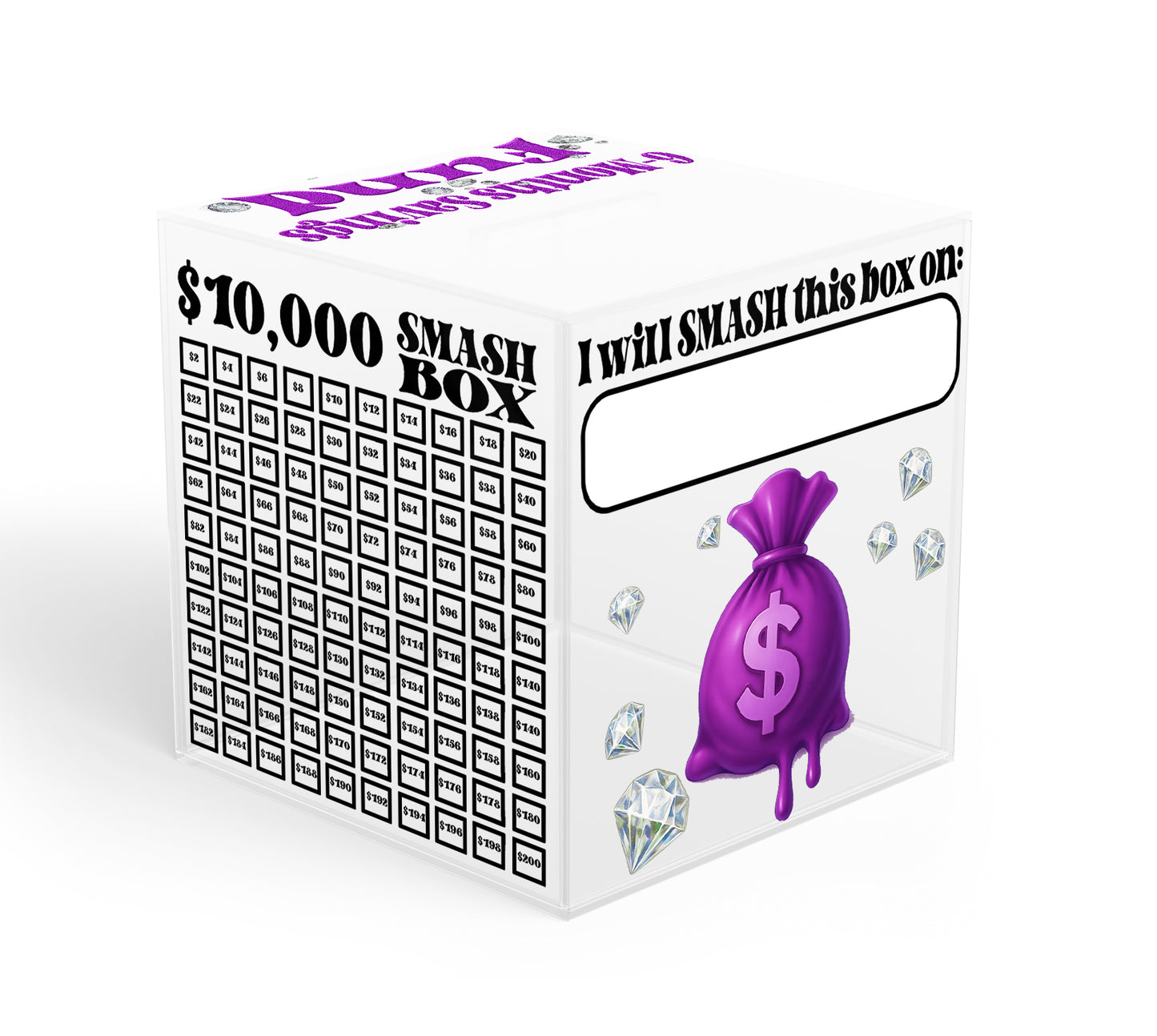 6 Months Saving Fund Smash Box UV DTF Stickers - 22 x24 Gang Sheet