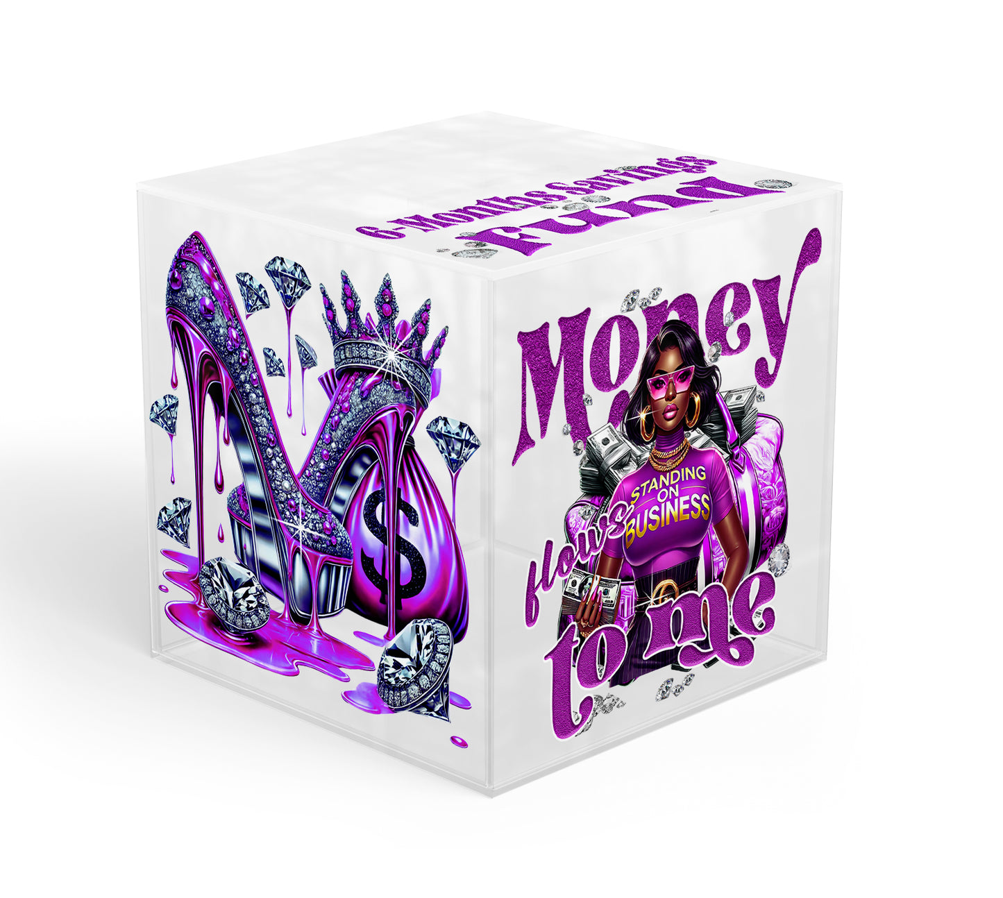 6 Months Saving Fund Smash Box UV DTF Stickers - 22 x24 Gang Sheet