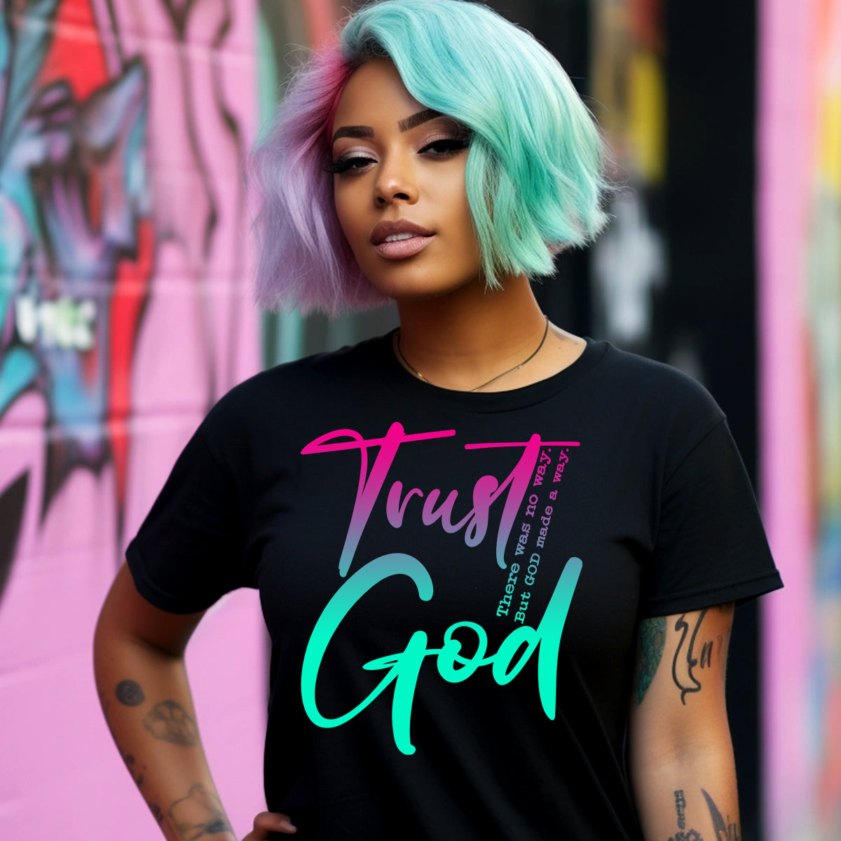 Trust God Ombre DTF Transfer