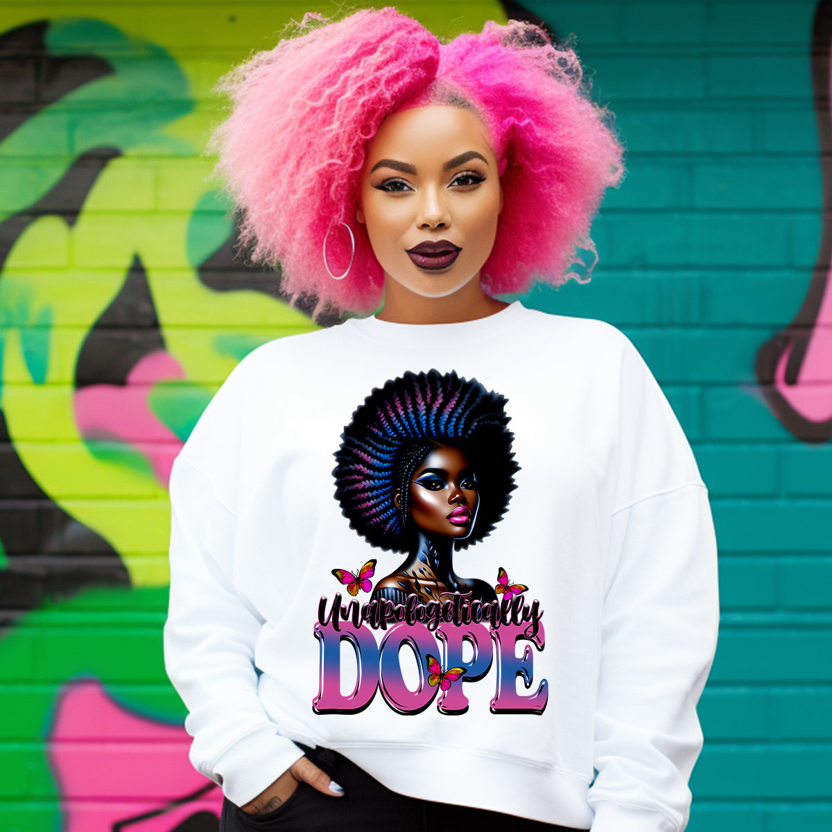 Unapologetically Dope Woman Afro DTF Transfer