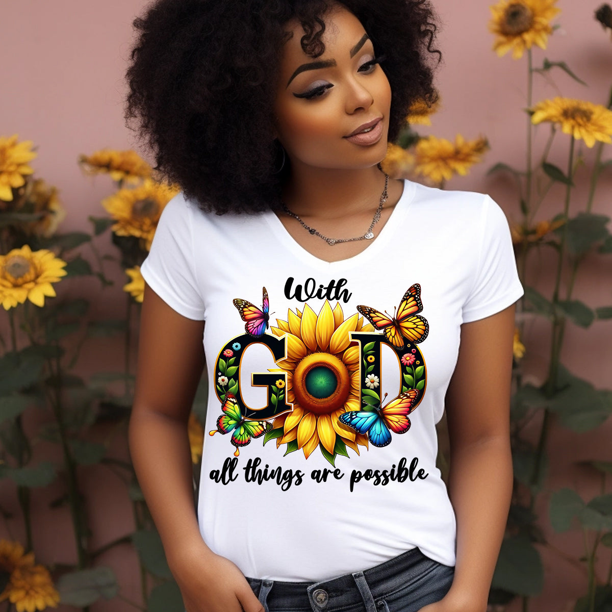 With God All Things Are Possible DTF Transfer