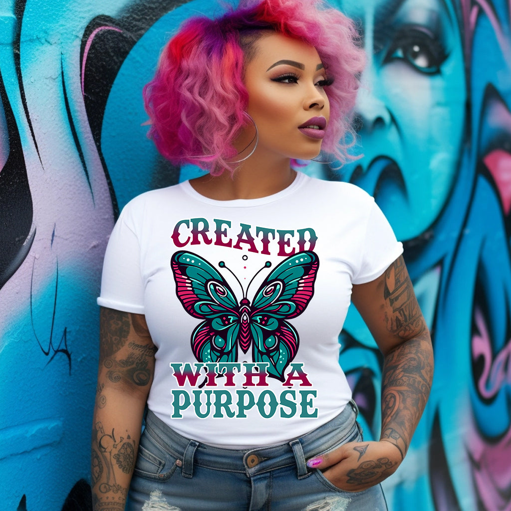 Created with a Purpose DTF Transfer - teal