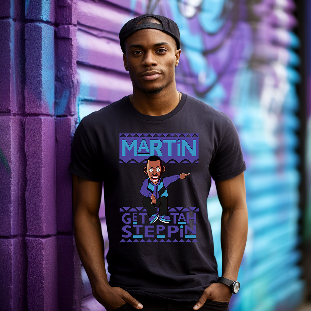 Get Tah Steppin Hold Chest DTF Transfer - purple aqua