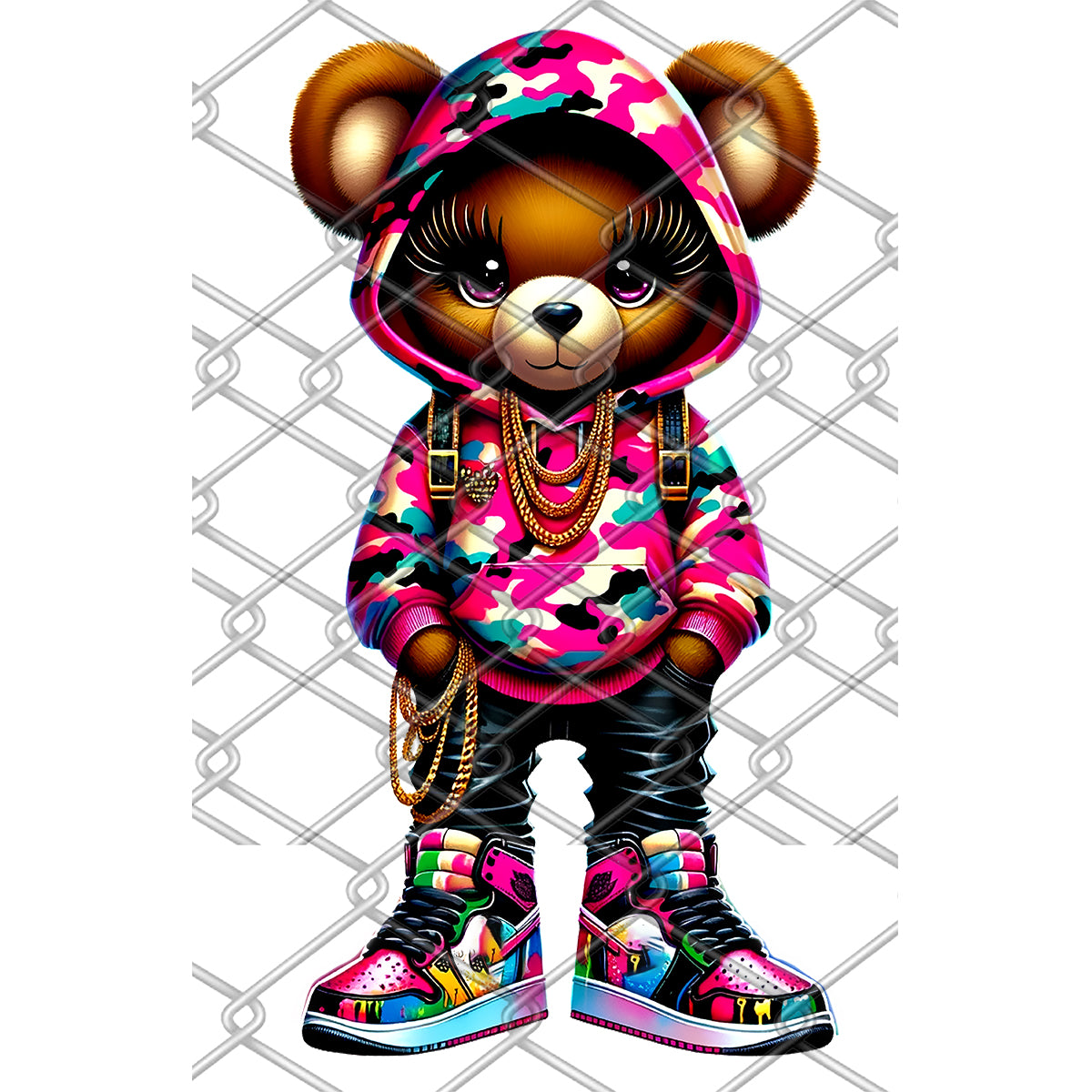 Girl Bears Mixed DTF Transfer Gang Sheet 22x84