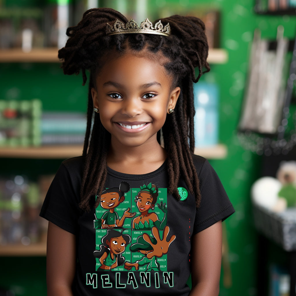 Melanin Princess DTF Transfer - green