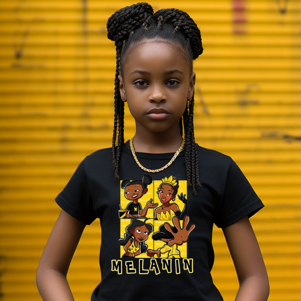 Melanin Princess DTF Transfer - yellow