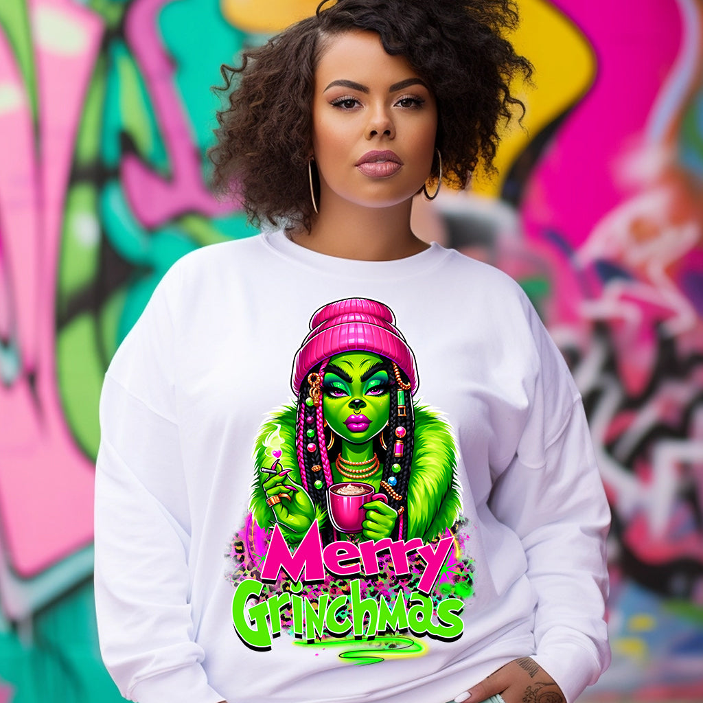 Merry Grinchmas Girl Pink DTF Transfer