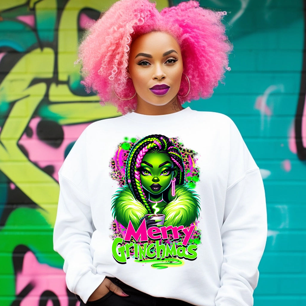 Merry Grinchmas Girl Pink DTF Transfer