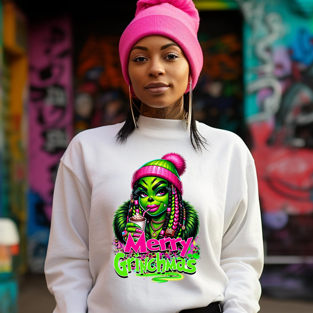 Merry Grinchmas Girl Pink DTF Transfer