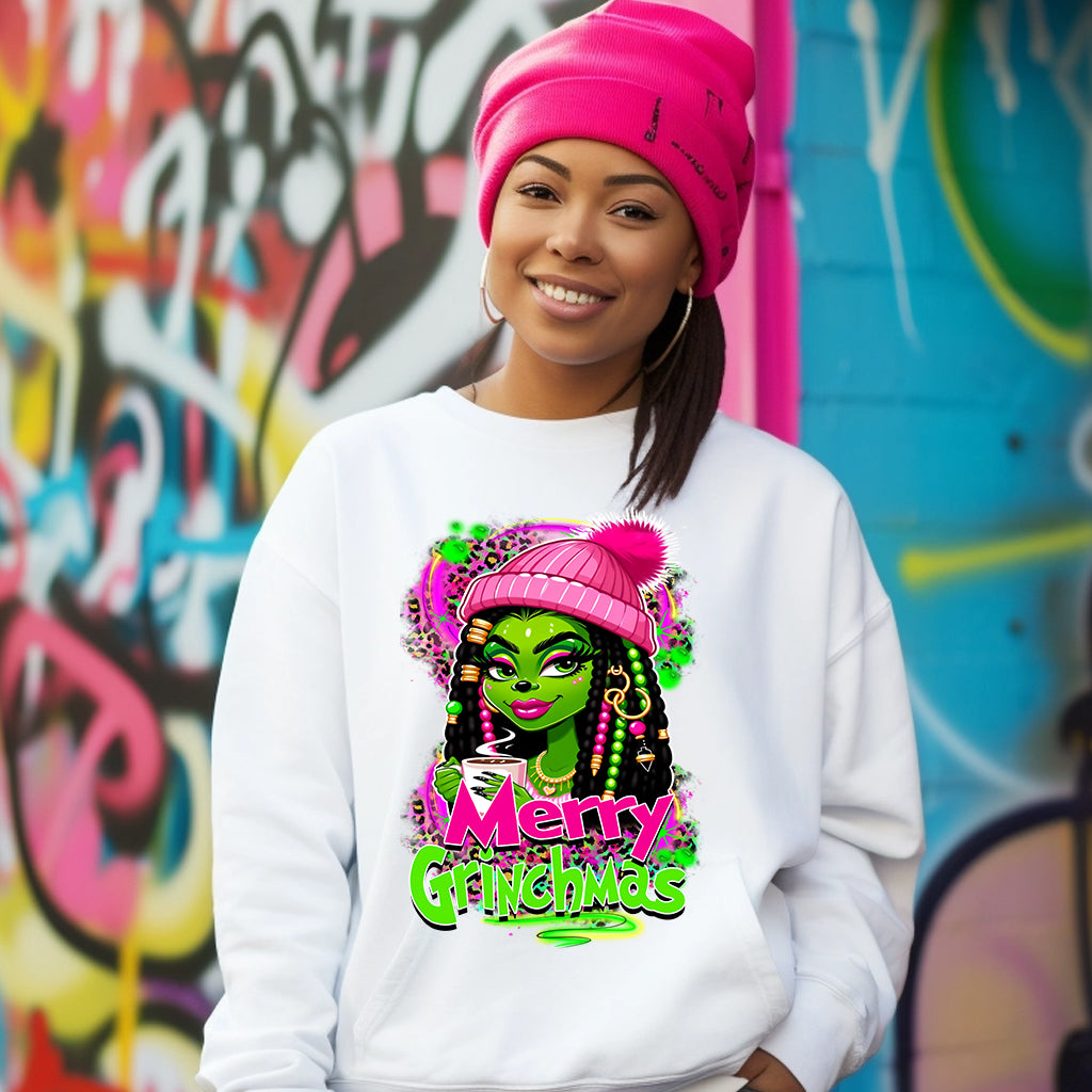 Merry Grinchmas Girl Pink DTF Transfer