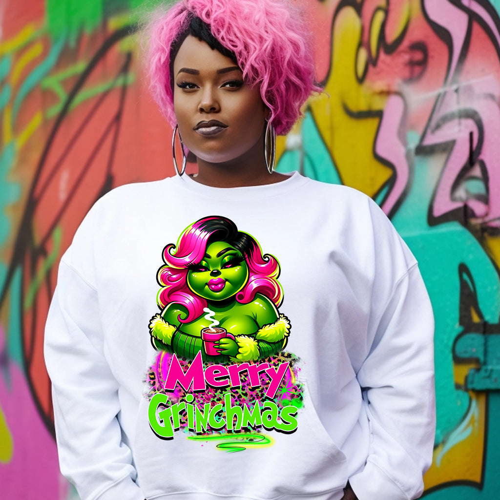 Merry Grinchmas Girl Pink DTF Transfer