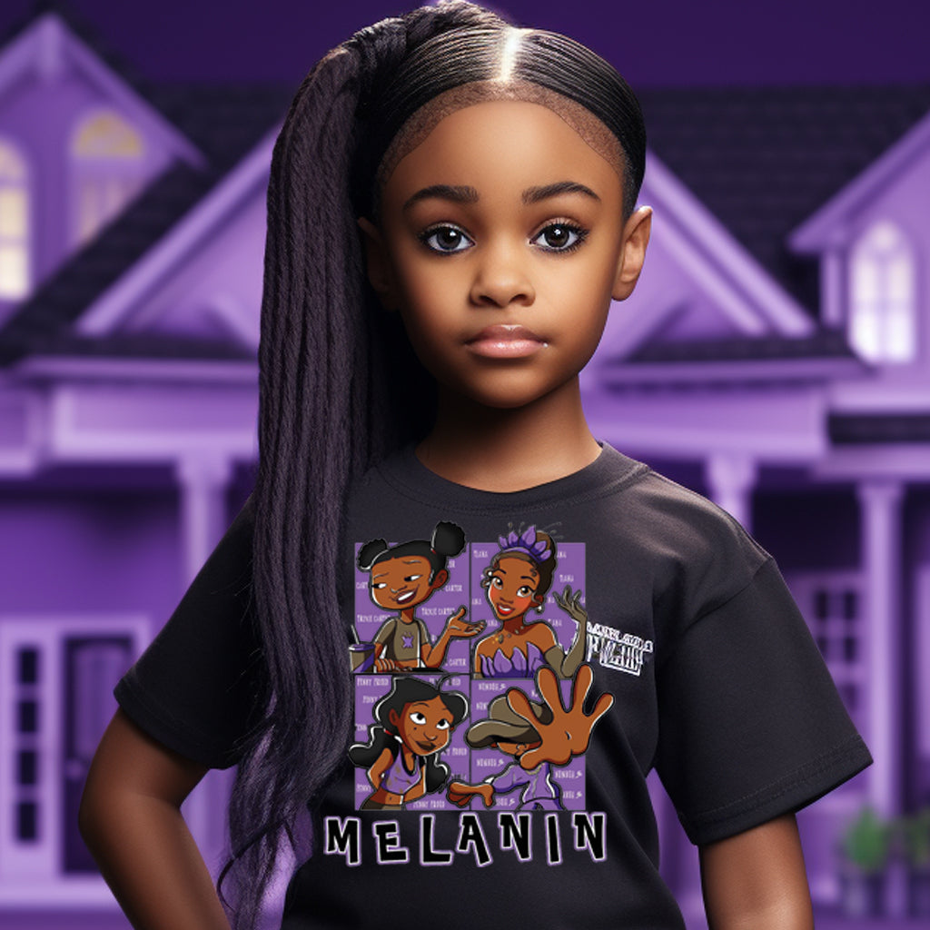 Melanin Princess DTF Transfer - purple