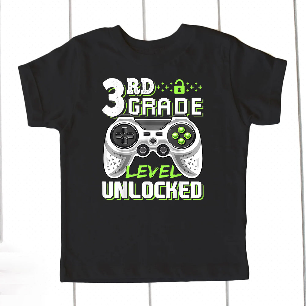 3rd Grade Level Unlocked Green DTF Transfer