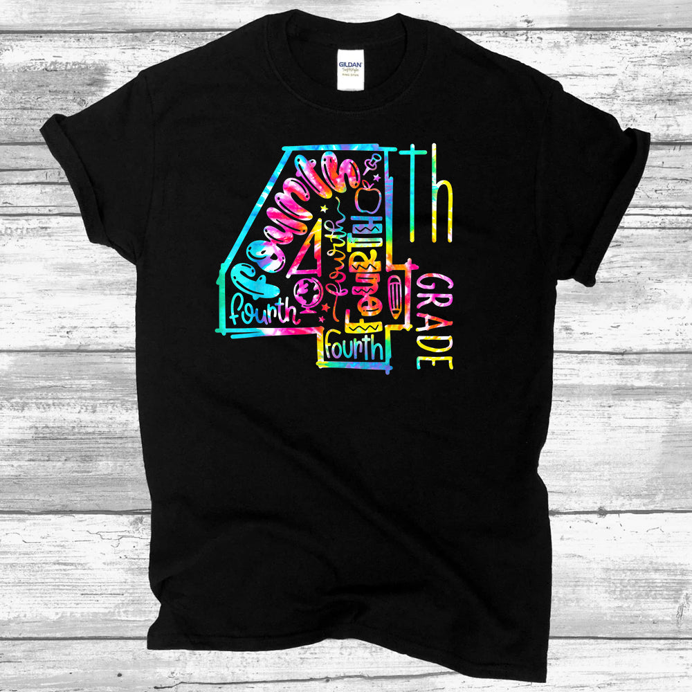 4th Grade Tie Dye DTF Transfer