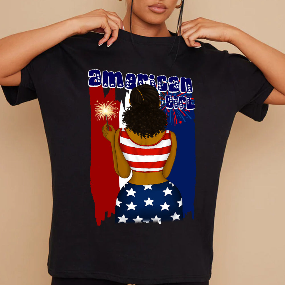 American Girl Braids DTF Transfer