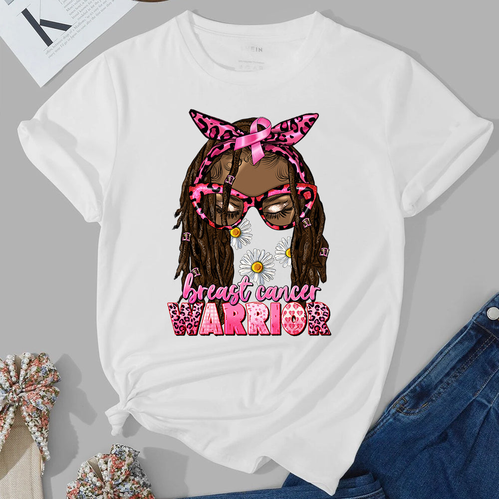 Long Locs Breast Cancer Warrior DTF Transfer