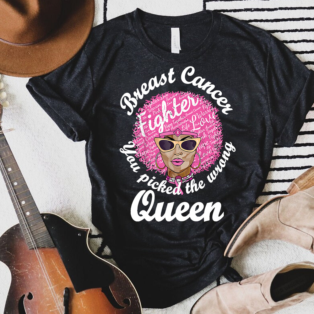 Breast Cancer Picked Wrong Queen DTF Transfer