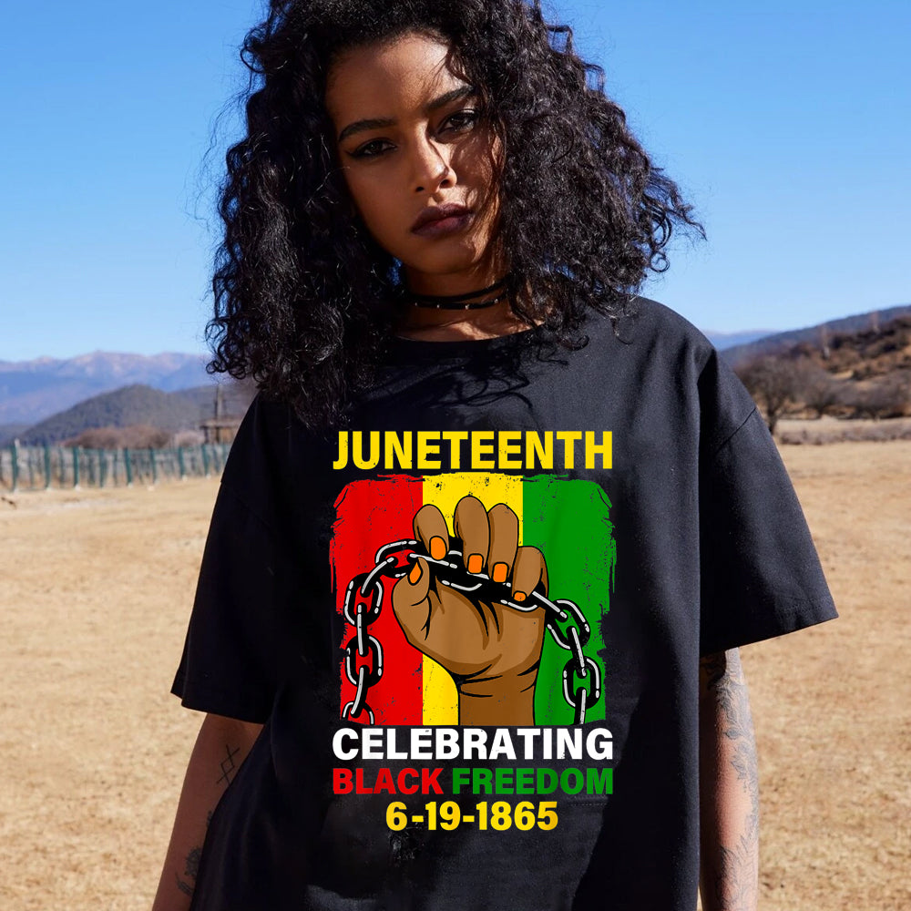 Juneteenth Nails Chain DTF Transfer