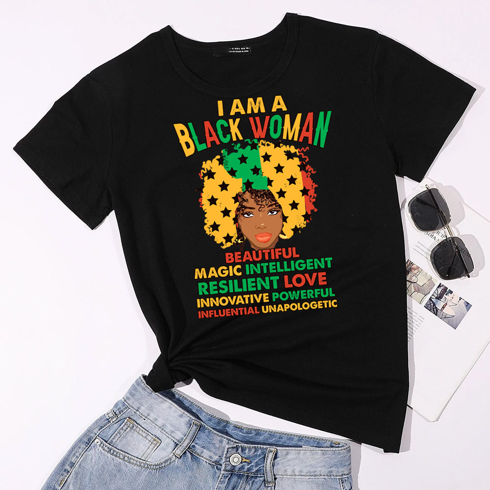 I Am a Black Woman DTF Transfer