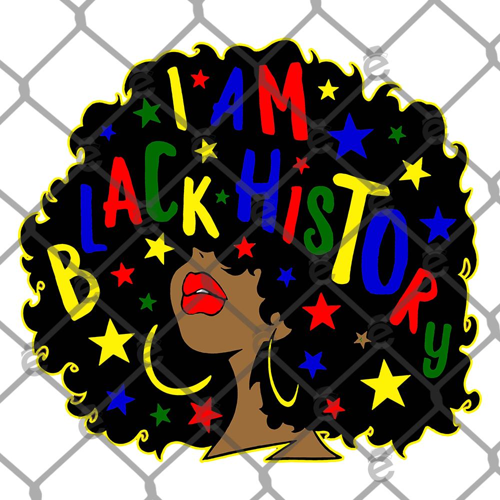 I Am Black History Fro DTF Transfer