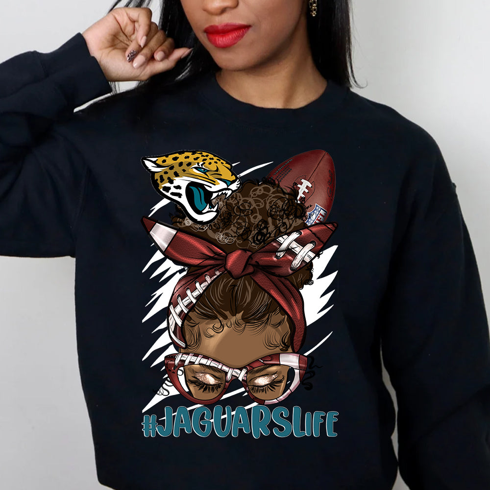 Jax Jags Afro Messy Bun DTF Transfer