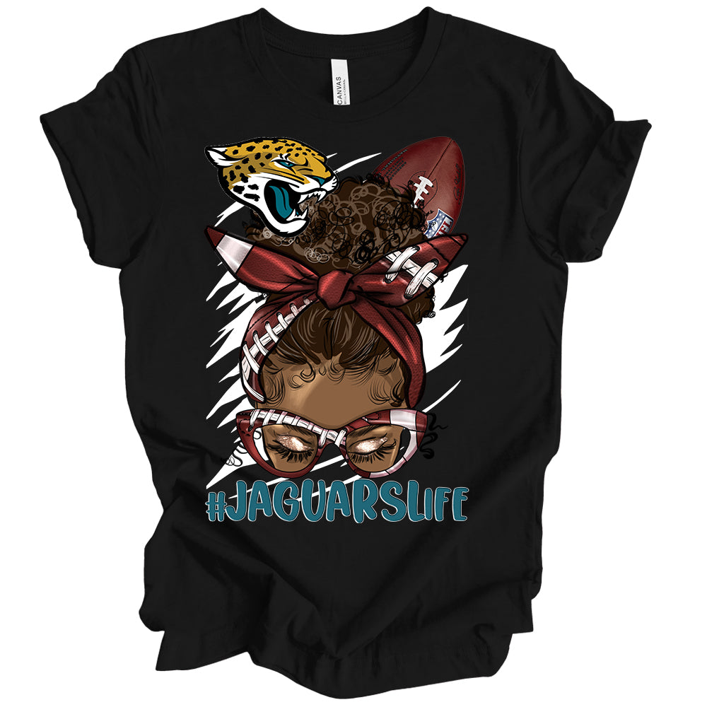 Jax Jags Afro Messy Bun DTF Transfer