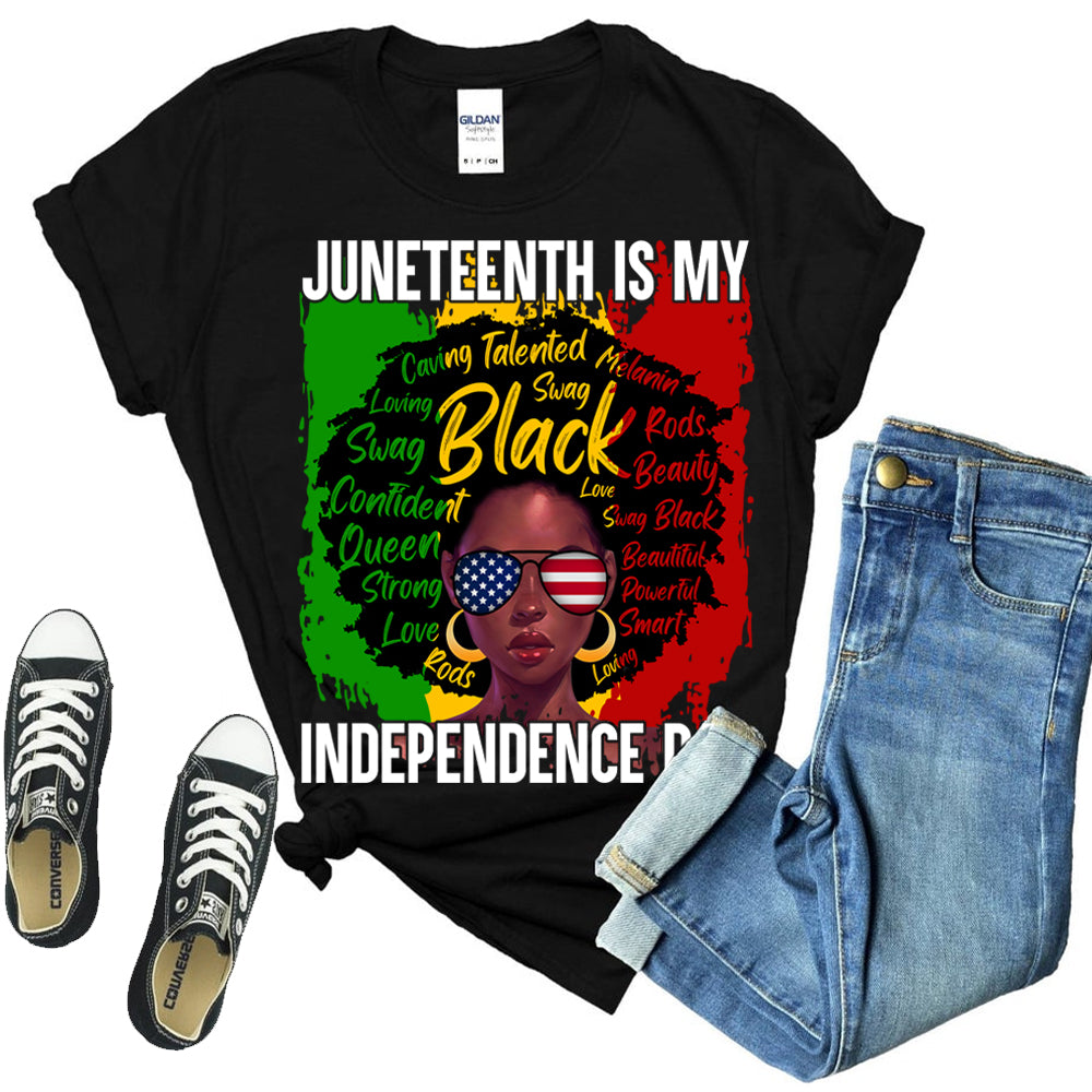 Juneteenth Fro Flag Glasses DTF Transfer