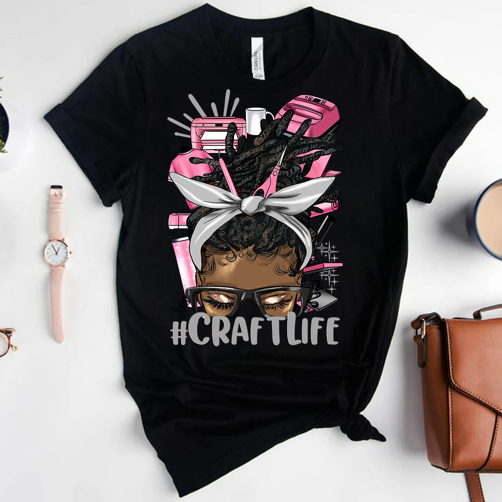 #CraftLife Messy Locs Pink DTF Transfer