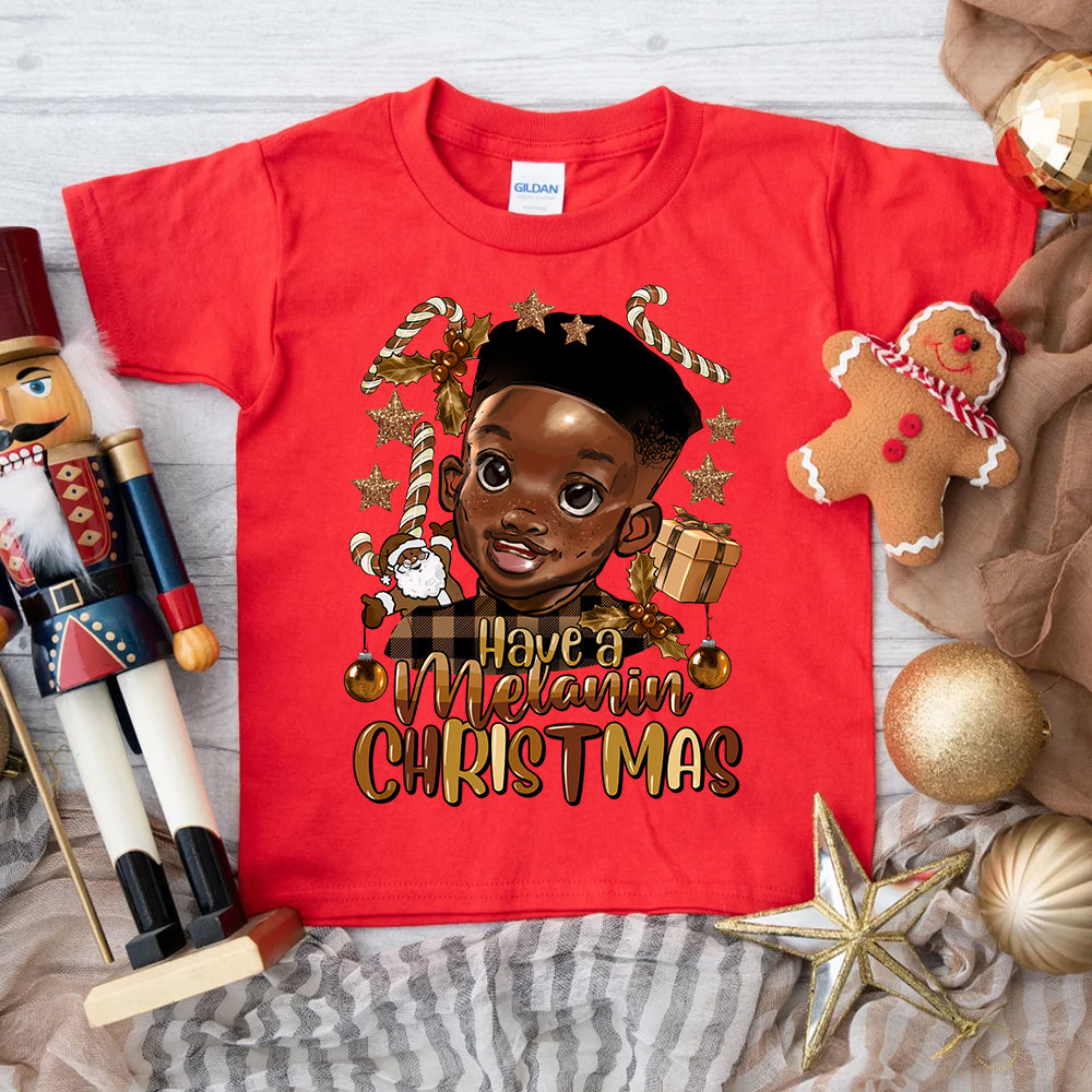 Have a Melanin Christmas Boy DTF Transfer